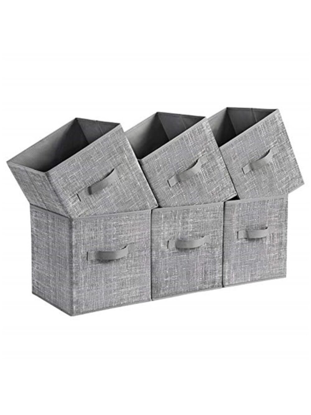 Storage Cubes, 11-Inch Non-Woven Fabric Bins with Double Handles, Set